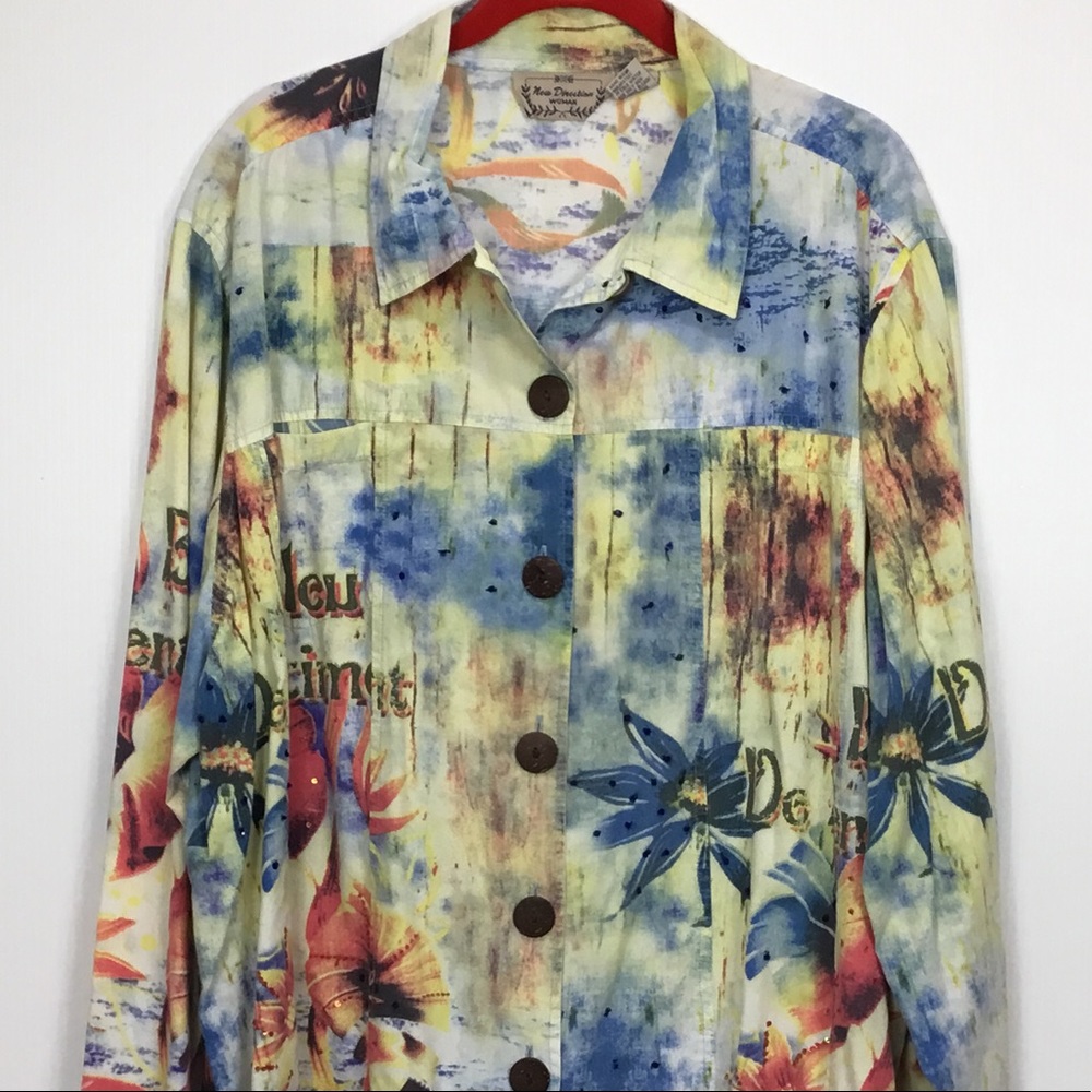New Direction Woman Colorful Jacket/ Top Size 4X